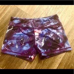 Galaxy print IAB MFG spandex shorts